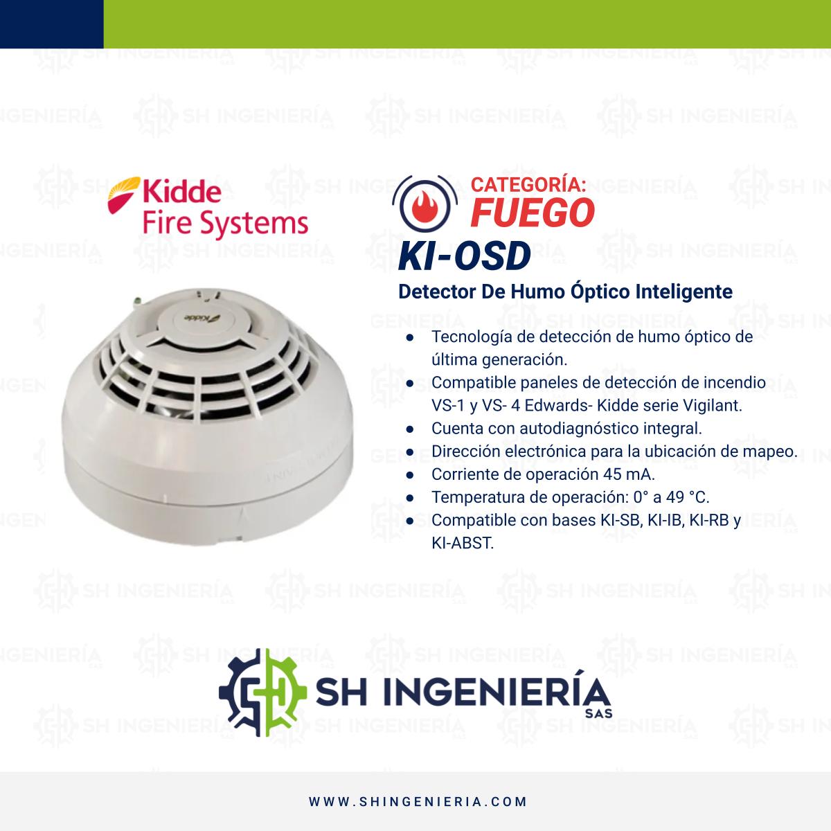 KI-OSD Detector de humo: Óptico - Direccionable | Edwards Kidde - Imagen 2
