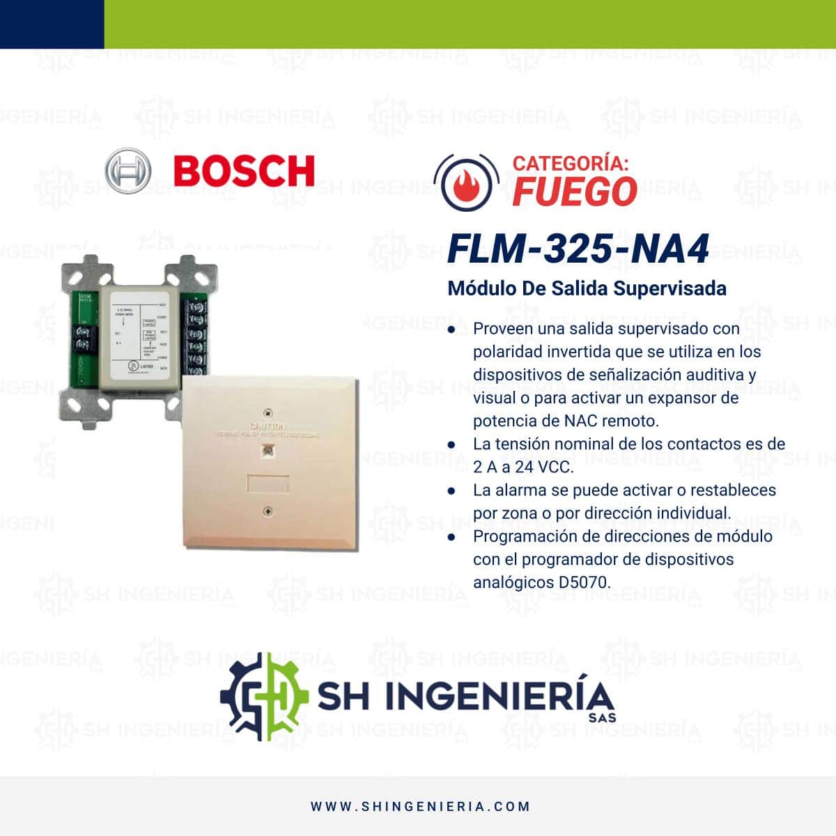 FLM-325-NA4 Módulo: Salida supervisada | Bosch - Imagen 3