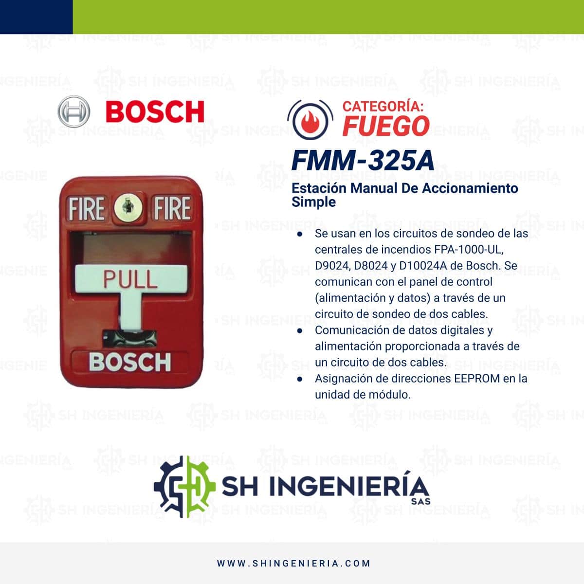 FMM-325A Estación manual: Acción Sencilla - Direccionable | Bosch - Imagen 3