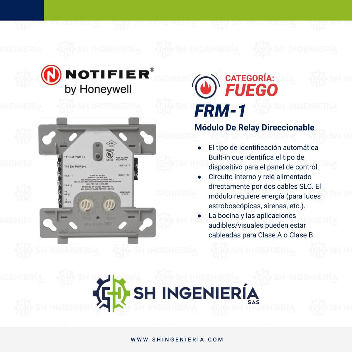 FRM-1 Módulo: Relay - Dirrecionable | Notifier - Imagen 3