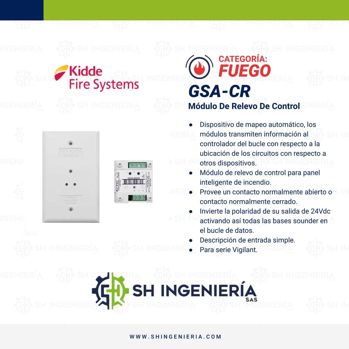 GSA-CR Módulo: Relevo de control | Edwards Kidde - Imagen 3