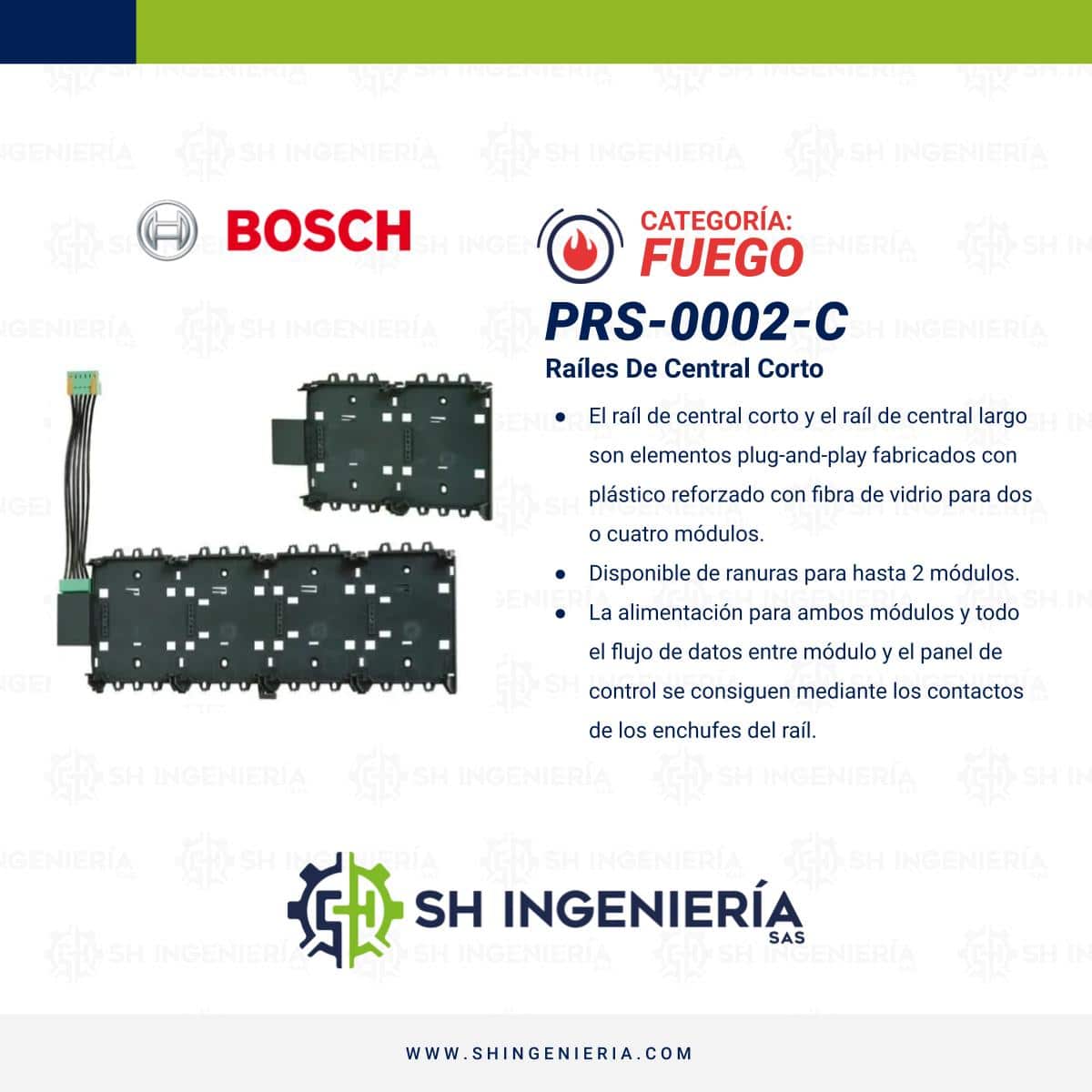 PRS-0002-C Raíles de central: Corto | Bosch - Imagen 3