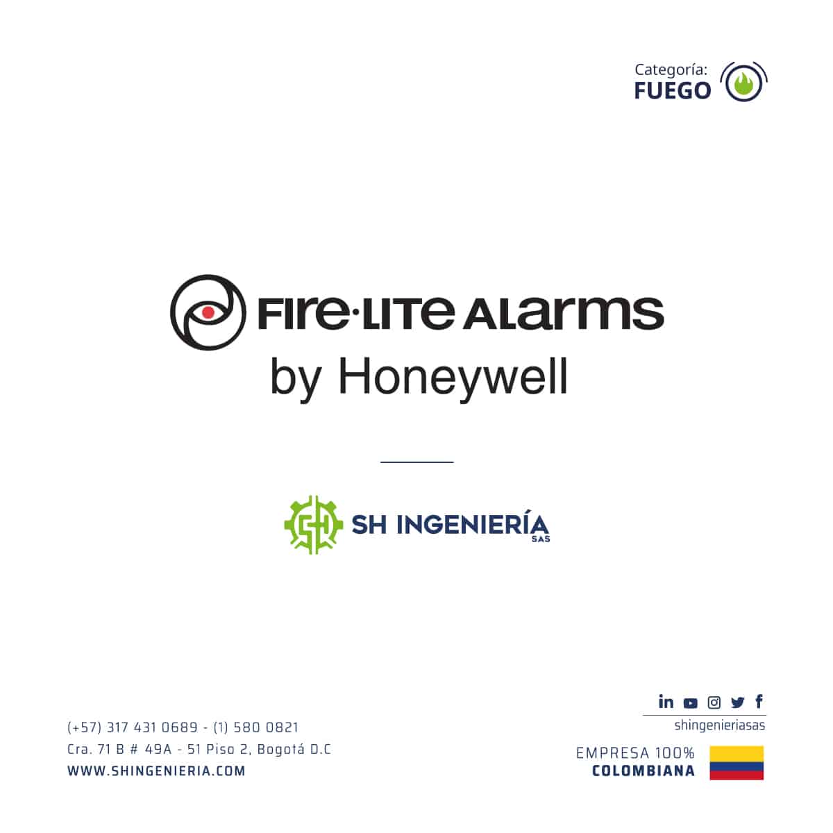 ANN-80 Anunciador Serial: Color Rojo | Fire-Lite - Imagen 3