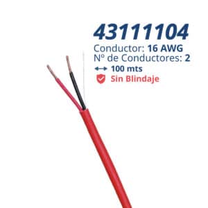43111104 Cable de incendio: 2x16 x 100mts - Sin Blindaje | Honeywell