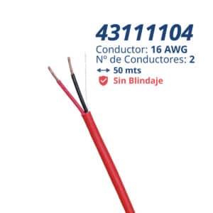 43111104 Cable de incendio: FPLR 2x16 x 50mts - Sin Blindaje | Honeywell