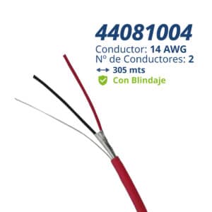 44081004 Cable de incendio: FPLR 2x14 x 305mts - Blindado | Honeywell