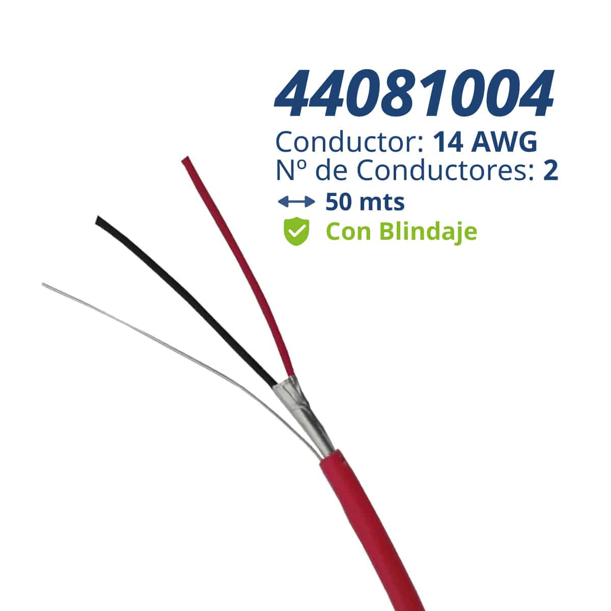 44081004 Cable de incendio: FPLR 2x14 x 50mts - Blindado | Honeywell