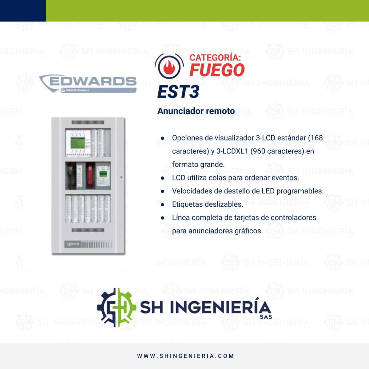 EST3 Anunciador Remoto | Edwards - Imagen 3