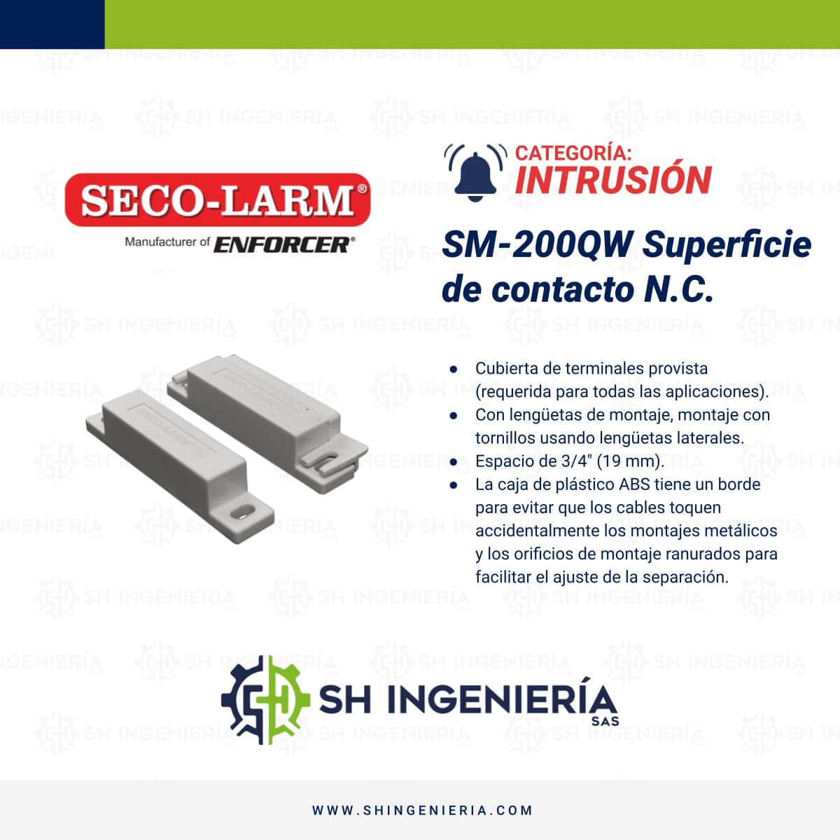 SM-200QW Superficie de contacto N.C. | Seco-Larm - Imagen 3