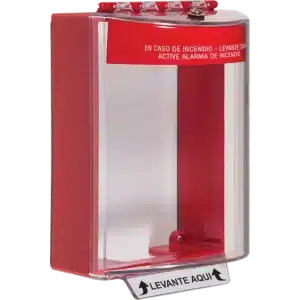 STI-13220FR-ES Stopper: Protector Rojo con Sirena y Espaciador | STI