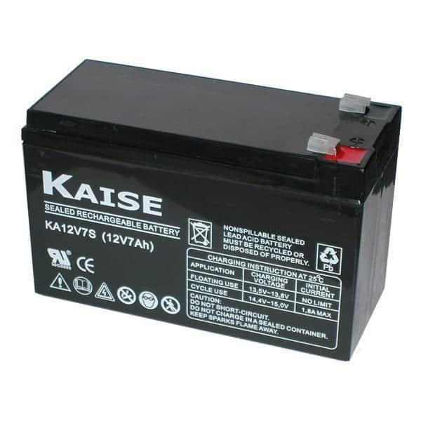 KB127S bateria kaise tipo AGM: 12V 7Ah con conector F1